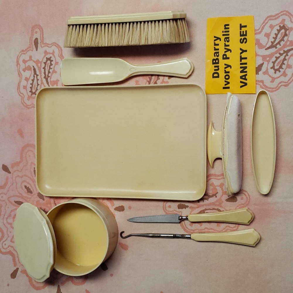 DuBarry Ivory Pyralin Vanity Set Du Barry Pyralin Set